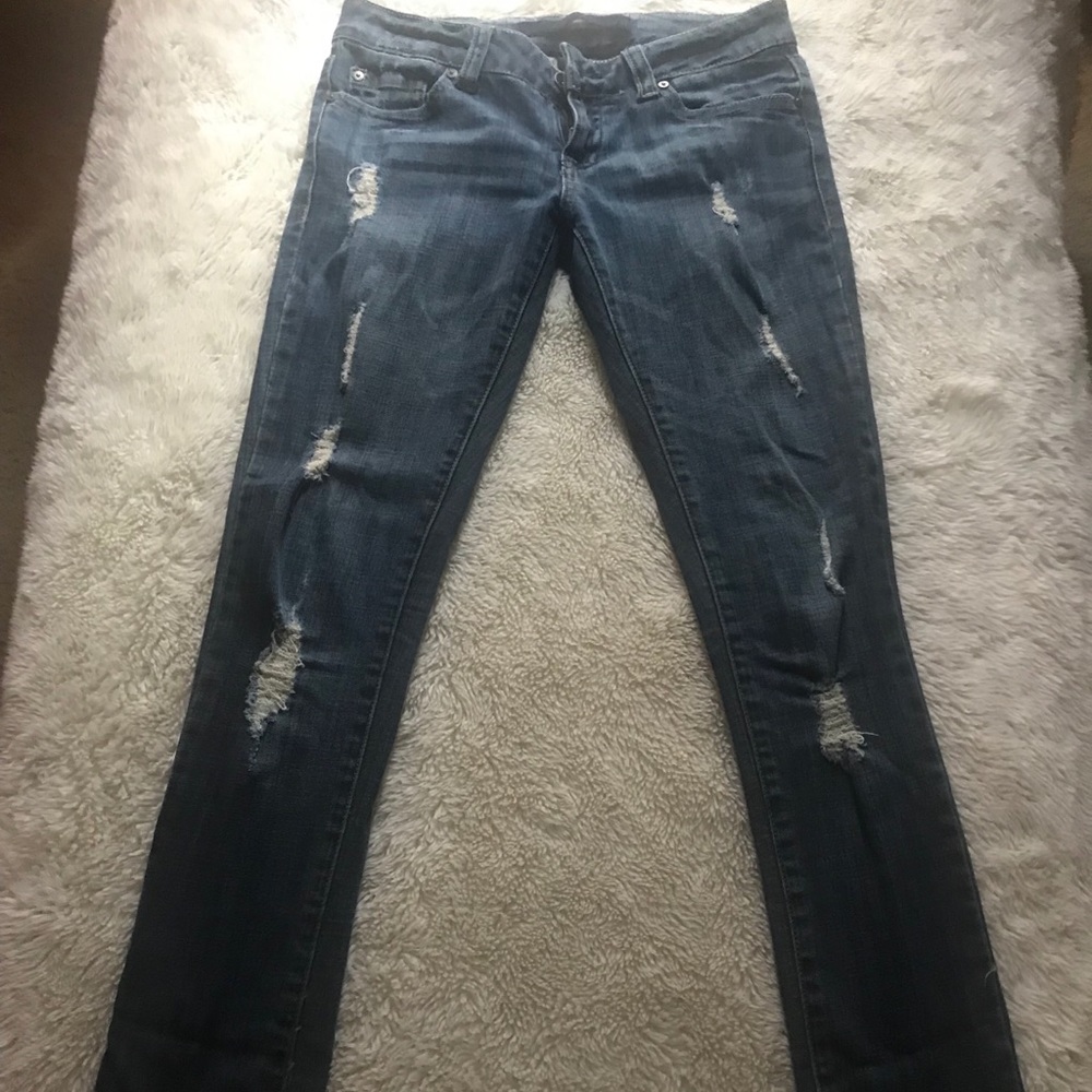 Distressed jeans